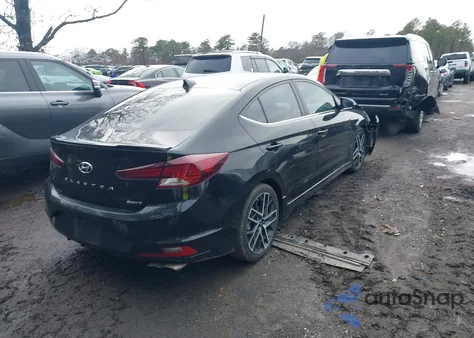 2019 Hyundai Elantra Sport from USA, damaged, VIN KMHD04LB7KU865609